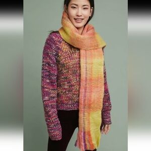 Anthropologie Scottish Mohair Mattie Plaid Scarf